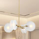 Sky Fall 4 Light 28 inch Brushed Gold Chandelier Ceiling Light